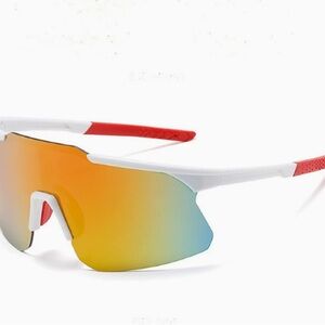 Stylish White and Red Sunglasses